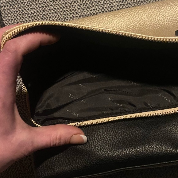 Versace Two-Tone Gold and Black Crossbody with Medusa logo & Key Strap(s) - Picture 6 of 16